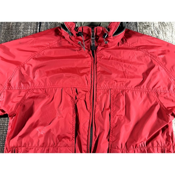 Volcom Red Jacket with Gray Hood - Picture 3 of 12